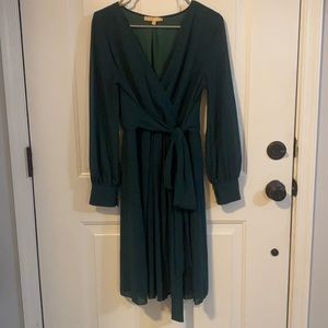Long Sleeved Wrap Dress